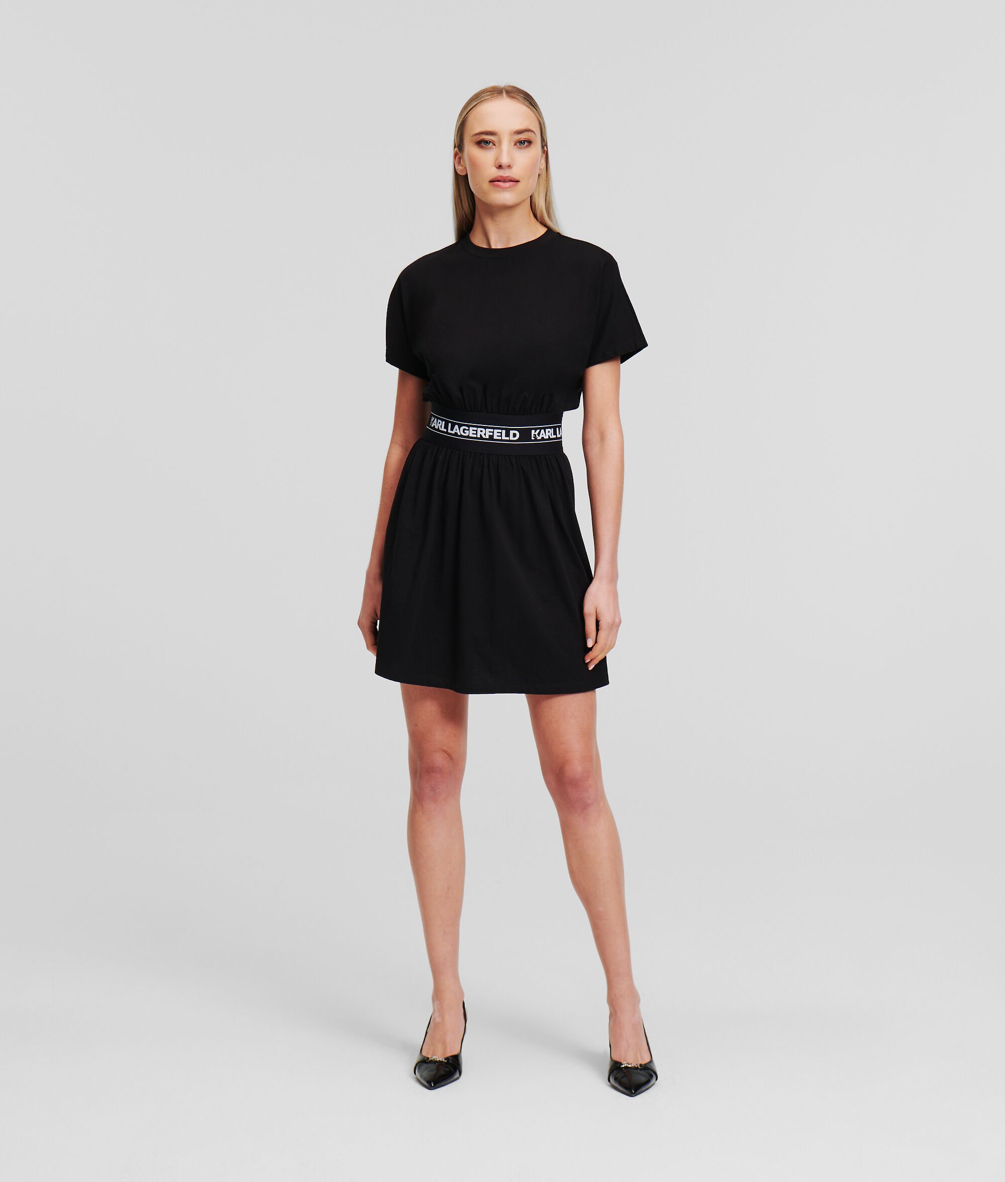 (image for) Top-Tier KARL LOGO TAPE T-SHIRT DRESS